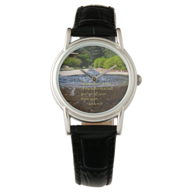 "Never thirst again" Watch (Front)