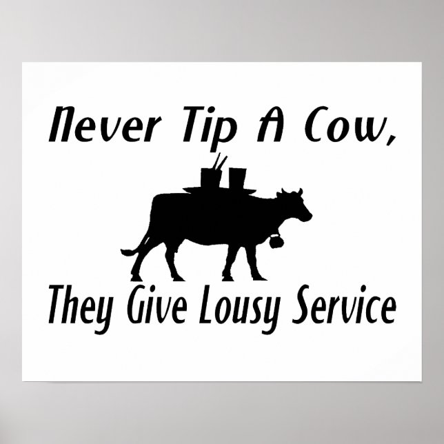 Never Tip A Cow Poster (Front)