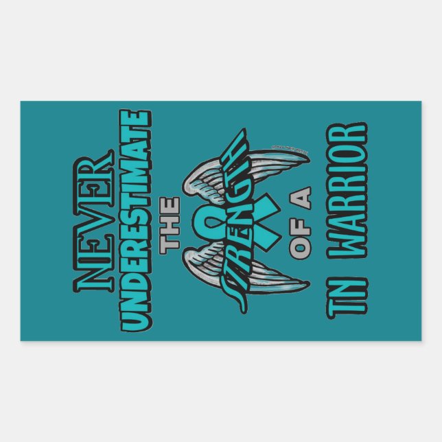 Never...TN Warrior Rectangular Sticker (Front)
