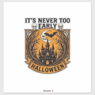 Never Too Early Halloween Haunted House Moon Bat_1
