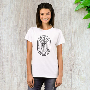 Never Too Late Skeleton Surfer Chick Ocean Vibes T-Shirt