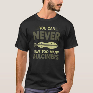 Never Too Many Dulcimers Guitar Vintage Mountain D T-Shirt