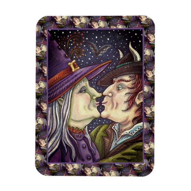NEVER TOO OLD FOR ROMANCE, WITCH & WARLOCK IN LOVE MAGNET (Vertical)