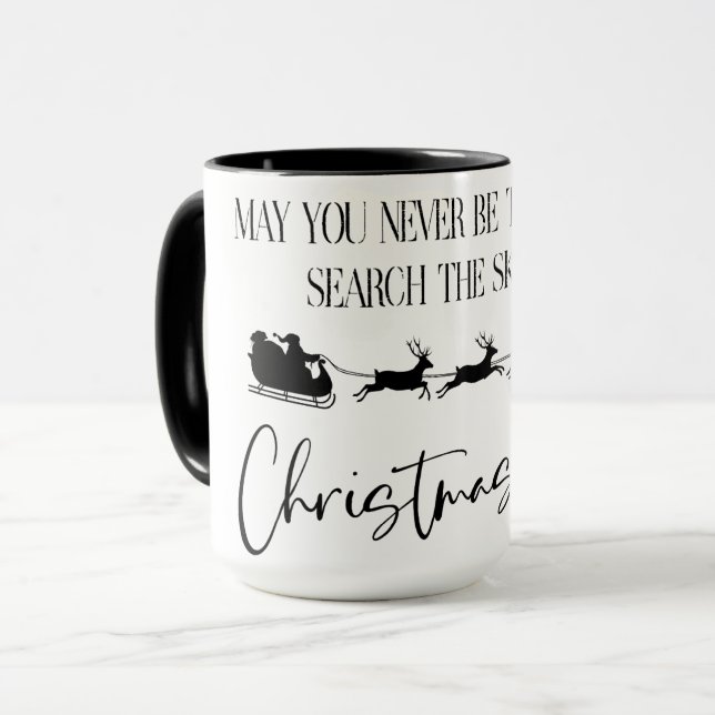 Never Too Old Santa Christmas Coffee Mug Cup (Front Left)