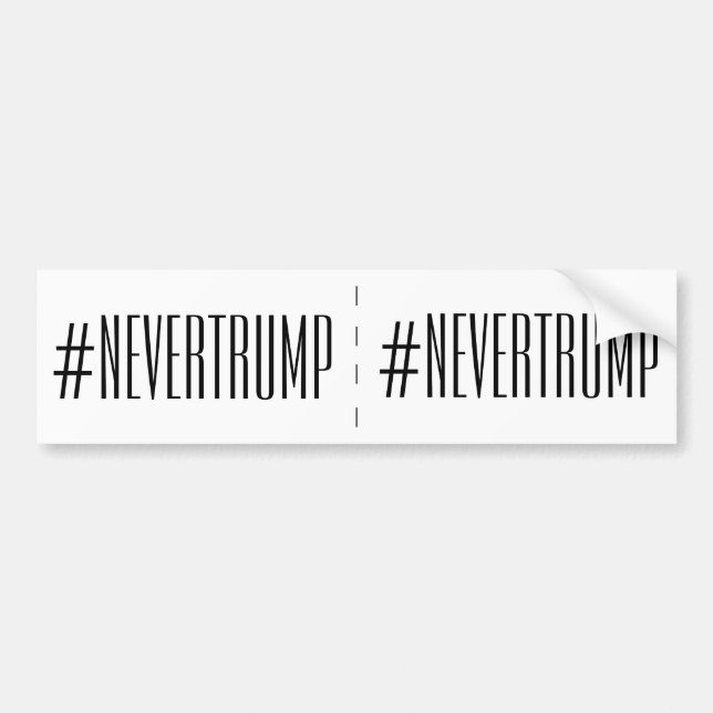 never trump 2 bumper stickers (Front)
