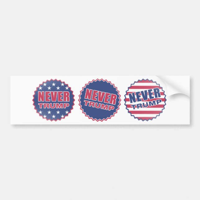 never trump bumper sticker (Front)