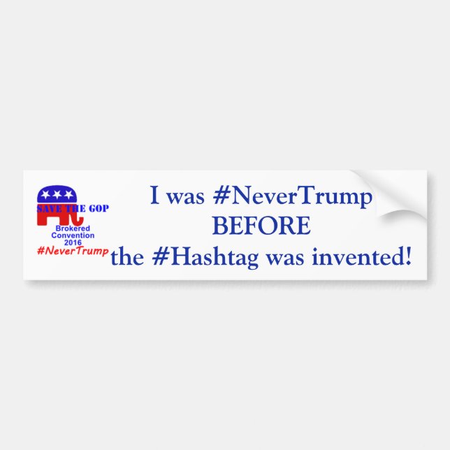 # Never Trump Bumper Sticker (Front)