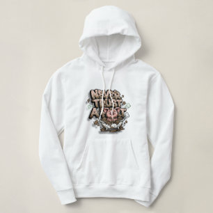 Never Trust a Fart Pig Graffiti Crop Hoodie: Bold Hoodie