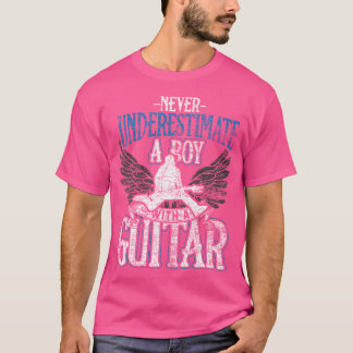 Never Underestimate A Boy With A Guitar T-Shirt