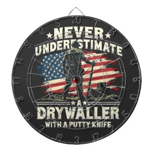 Never Underestimate A Drywaller With a Putty Knife Dartboard