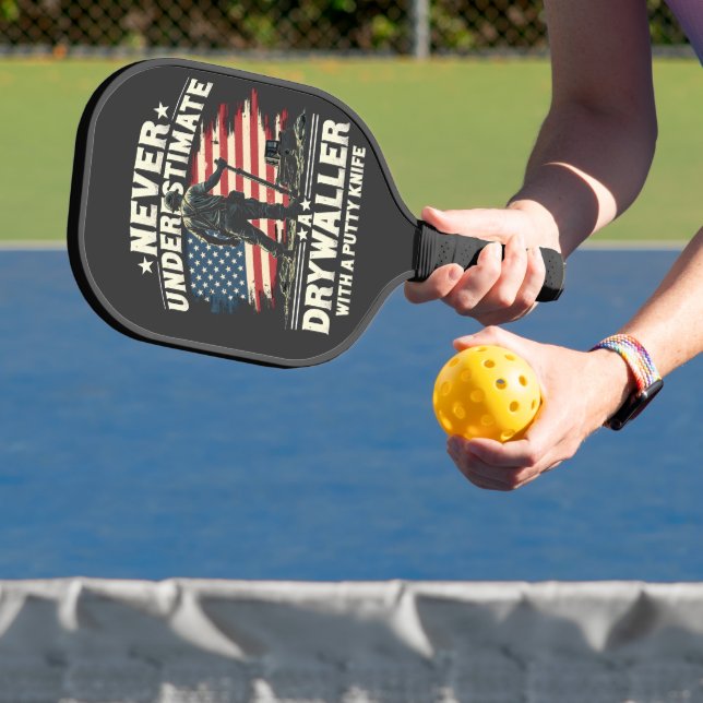 Never Underestimate A Drywaller With a Putty Knife Pickleball Paddle (Insitu)