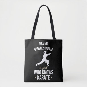 Never Underestimate A Girl Who Knows Karate Martia Tote Bag