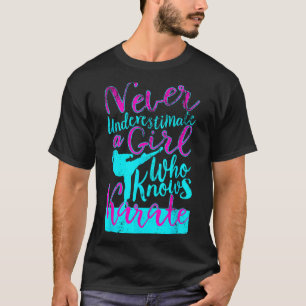 Never Underestimate A Girl Who Knows Karate Quote  T-Shirt
