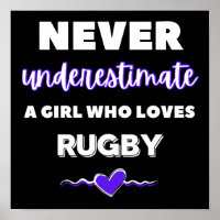 Never underestimate a girl who loves rugby