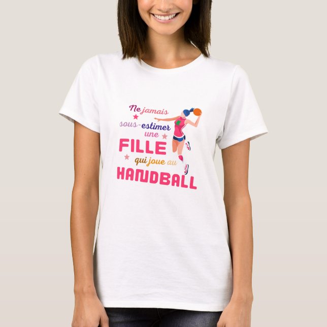 Never underestimate a girl who plays hand T-Shirt (Front)