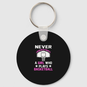 Never Underestimate A Girl Who Plays Sketll 1 Key Ring