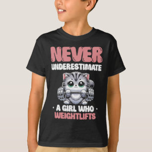 Never Underestimate A Girl Who Weightlifts Weightl T-Shirt