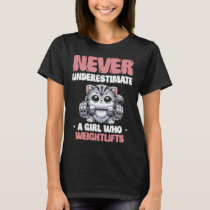 Never Underestimate A Girl Who Weightlifts Weightl T-Shirt