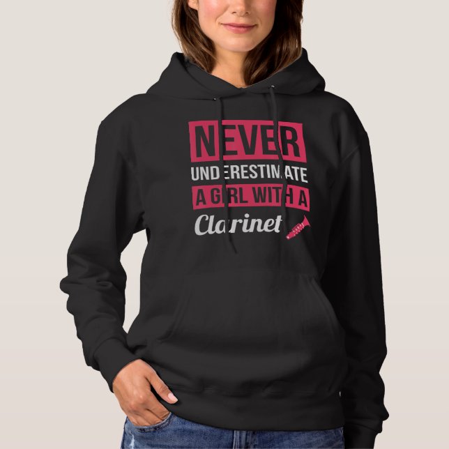 Never Underestimate A Girl With A French Horn  Gif Hoodie (Front)