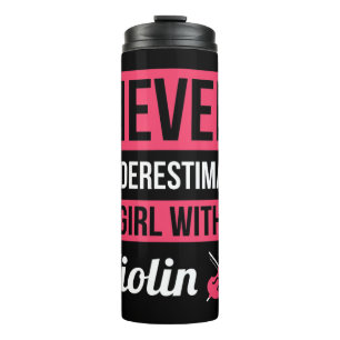 Never Underestimate a Girl with Brazilian Roots Br Thermal Tumbler