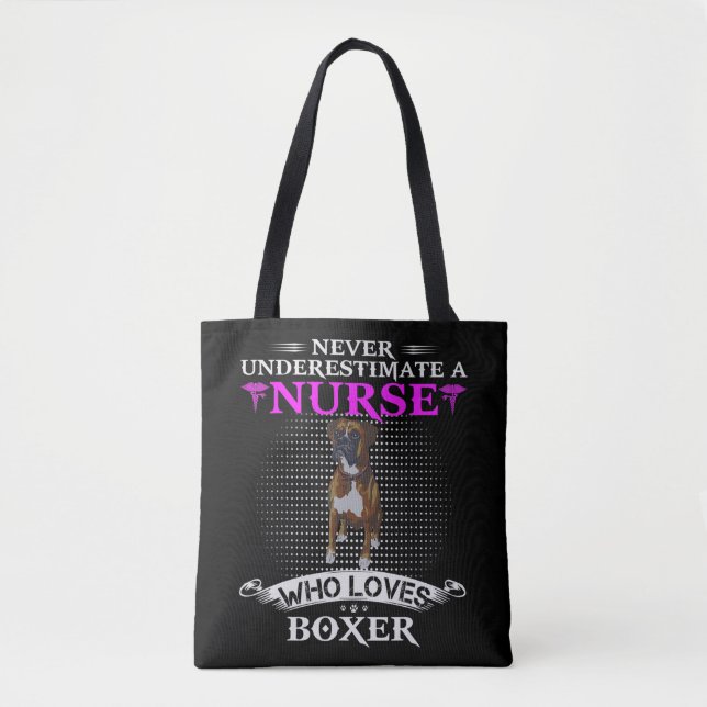 Never Underestimate A Nurse Who Survived  Funny nu Tote Bag (Front)