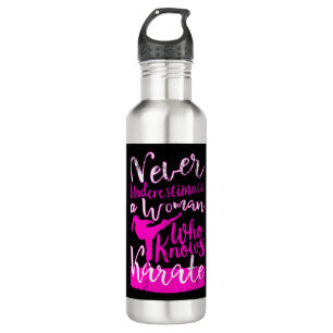 Never Underestimate a Woman Who Knows Karate Quote 710 Ml Water Bottle