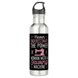 Never Underestimate A Woman With A Sewing Machine  710 Ml Water Bottle