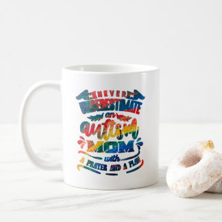 Never Underestimate an Autism Mum Rainbow Coffee Mug