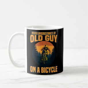 Never Underestimate An Old Guy On A Bicycle Cyclis Coffee Mug