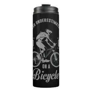 Never Underestimate an Old Guy on Mountain Bike Cy Thermal Tumbler