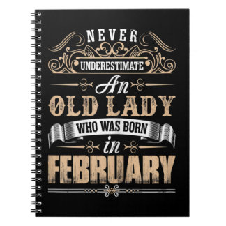 Never underestimate an old lady who loves cats bor notebook