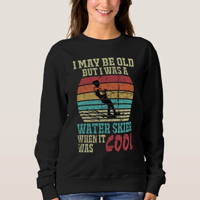 Never Underestimate An Old Man On A Ski Skiing Ski Sweatshirt (Front)