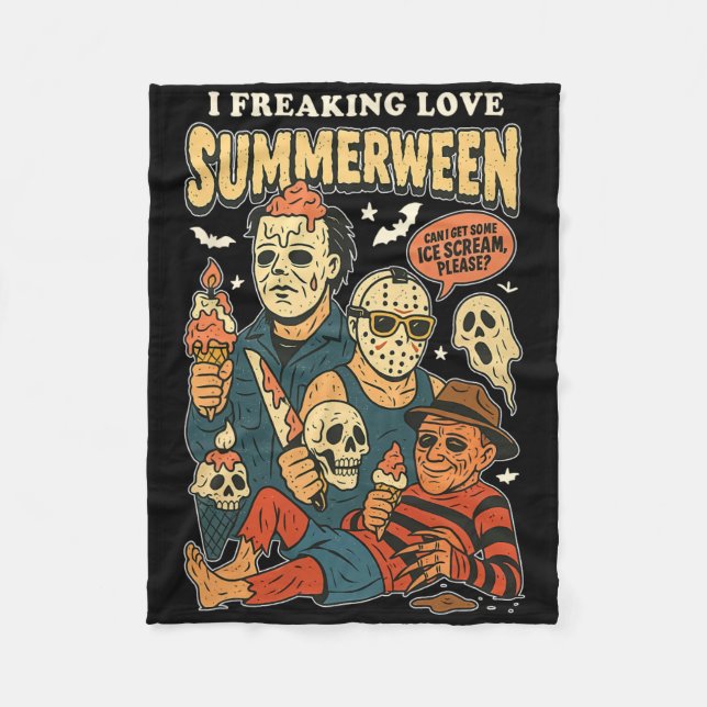 Never Underestimate An Old Man On Skies Funny Skii Fleece Blanket (Front)