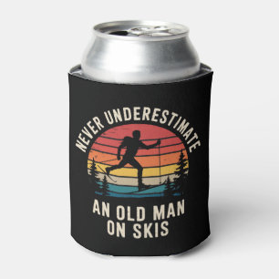 Never Underestimate an Old Man on Skis Skiing Trip Can Cooler