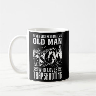 Never Underestimate An Old Man Sporting Clays Clay Coffee Mug