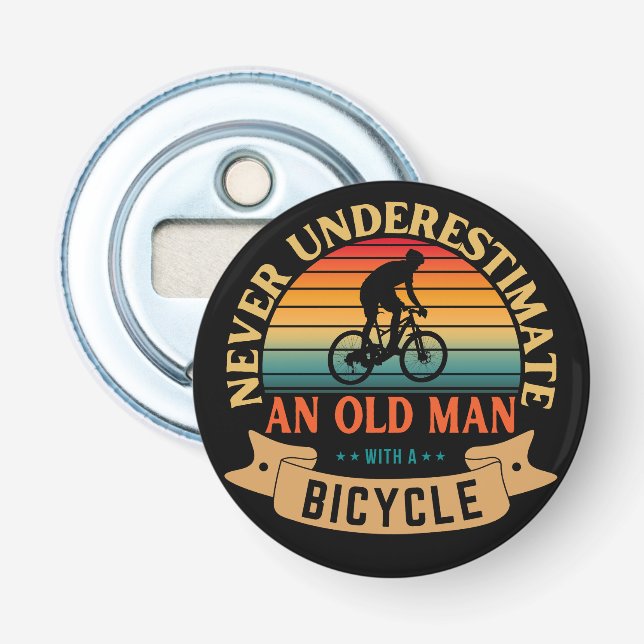 Never underestimate an old man with a bicycle bottle opener (Front)