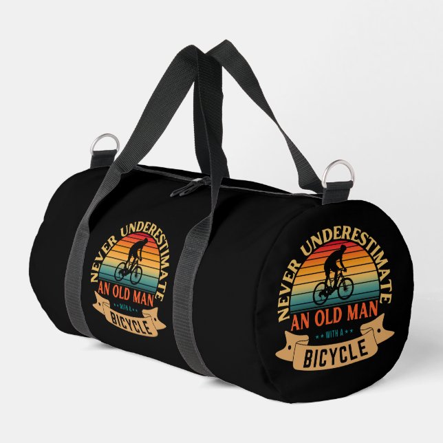 Never underestimate an old man with a bicycle duffle bag (Left Corner)