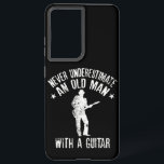 Never Underestimate an Old man with a Guitar Samsung Galaxy Case<br><div class="desc">A Musician product. Great for classical and acoustic guitar players. This Old Men Cool tee design is the perfect gifts graphics for old man, dad and grandpa .A Great gift if you play musical instruments like electric guitar, bass guitar or classic guitar. Never Underestimate An Old Man With a Guitar...</div>