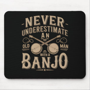 Never Underestimate An Old Man With A Njo Player Mouse Pad