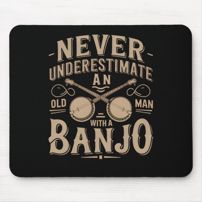 Never Underestimate An Old Man With A Njo Player  Mouse Pad (Front)