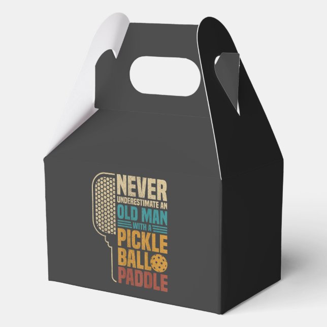  Never Underestimate an Old Man with A Pickleball  Favour Box (Front)