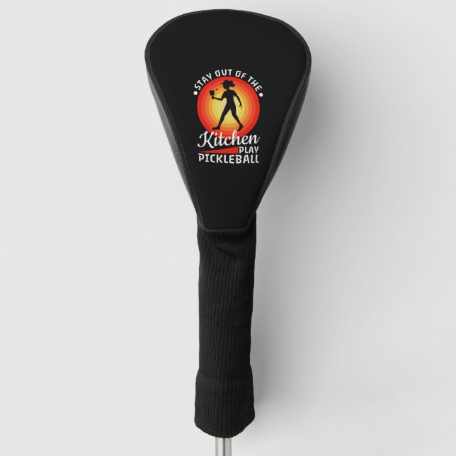 Never underestimate an old man with a pickleball   golf head cover (Front)