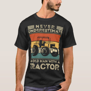 Never Underestimate An Old Man With A Tractor Men T-Shirt