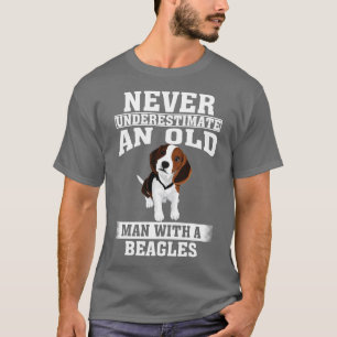 Never Underestimate an Old Man with Beagles T-Shirt