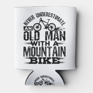 Never Underestimate An Old Man with Mountain Bike Can Cooler