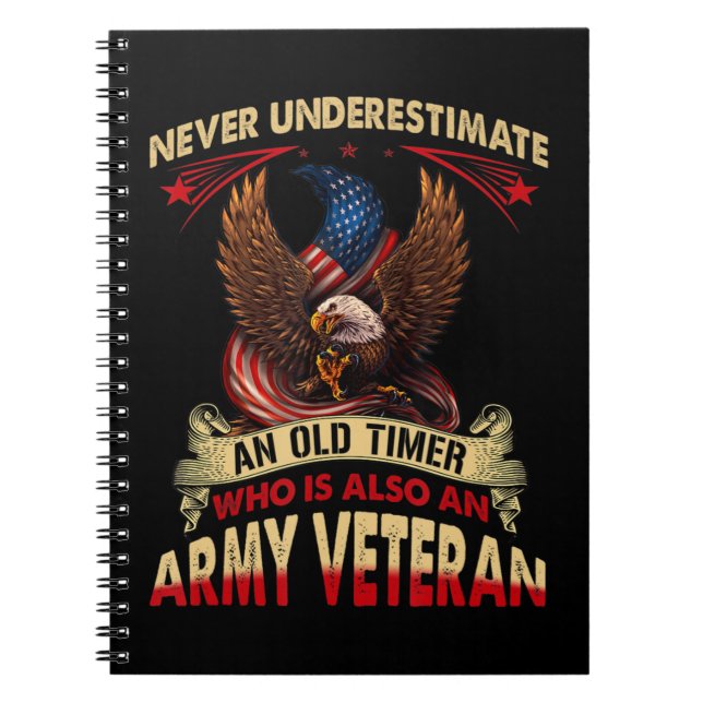 Never Underestimate An Old Timer Who Is Also An Ar Notebook (Front)