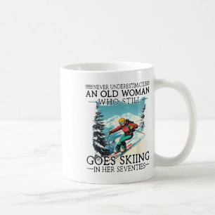 Never Underestimate An Old Woman Who Still Goes Sk Coffee Mug
