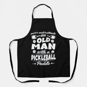 Never Underestimate Ann Old Man with a Pickleball  Apron