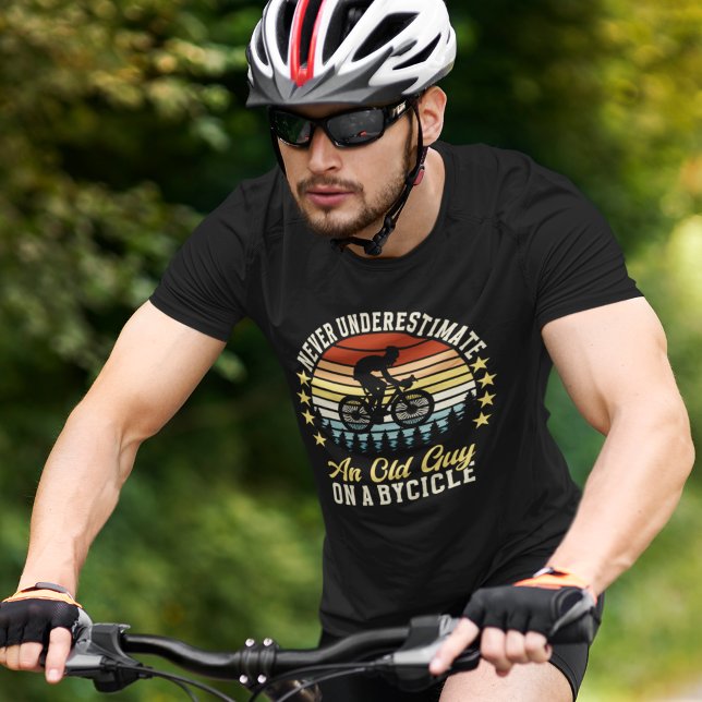Never Underestimate old guy on a Bicycle Fun T-Shirt (Creator Uploaded)