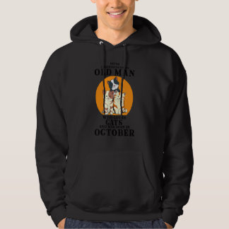 Never underestimate old man who loves cats Born In Hoodie